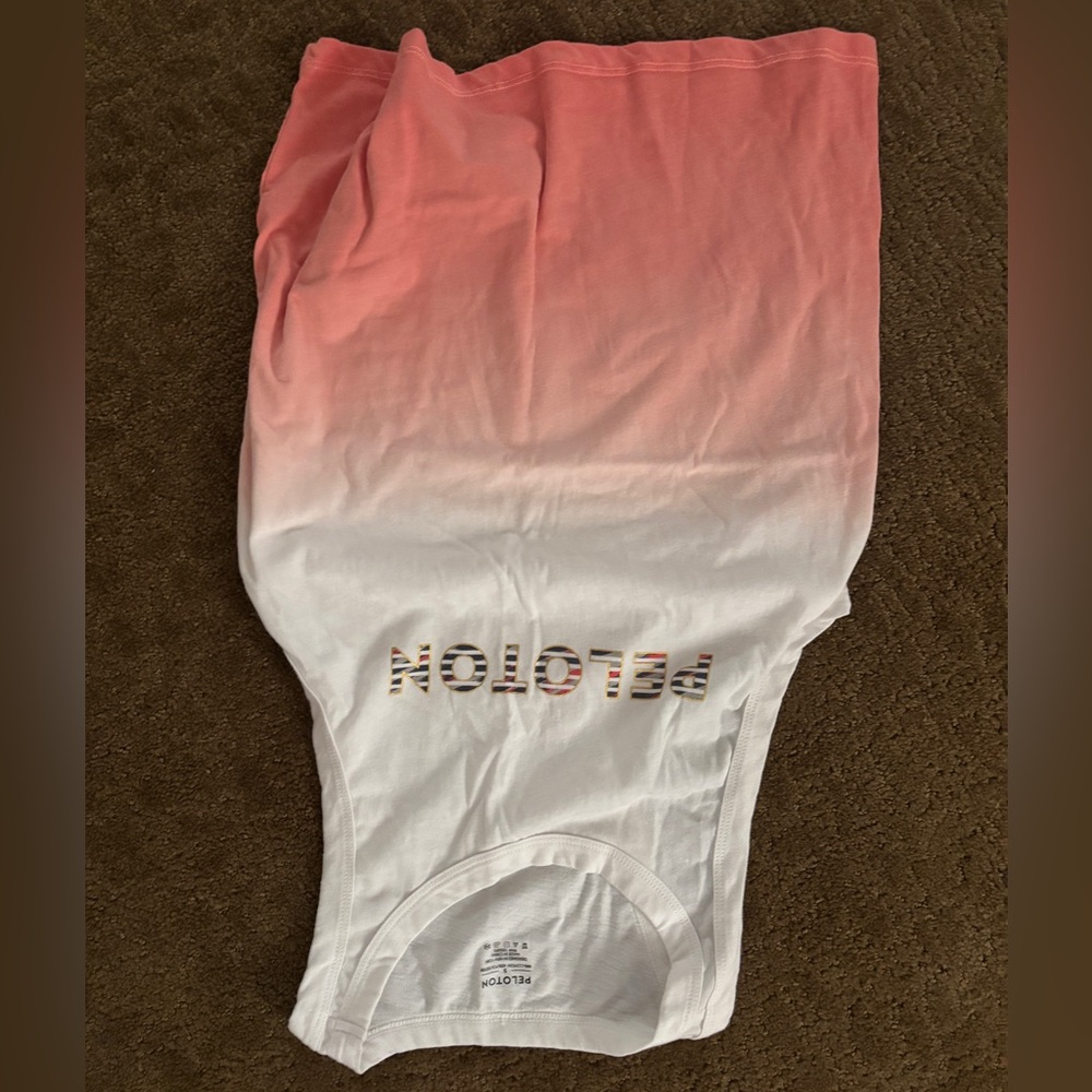 Peloton Pink to White Ombre Tank Top